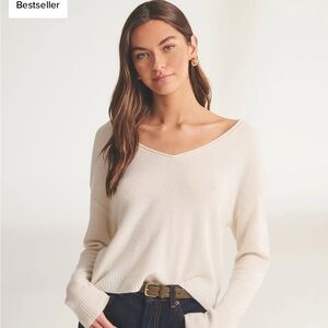 NAADAM Cream V-Neck Sweater 100% Cashmere